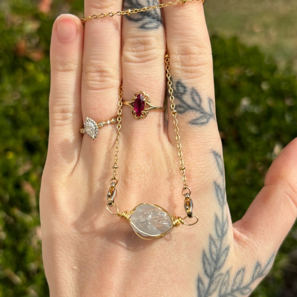 Celestite interchangeable necklace - Picture 1 of 3